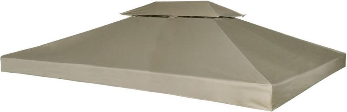 vidaXL Pavillon-Dachplane Ersatzdach 310 g/m² Beige 3×4 m beige