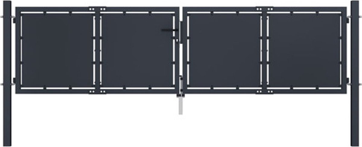 Vidaxl Gartentor Stahl 300x100 cm Anthrazit