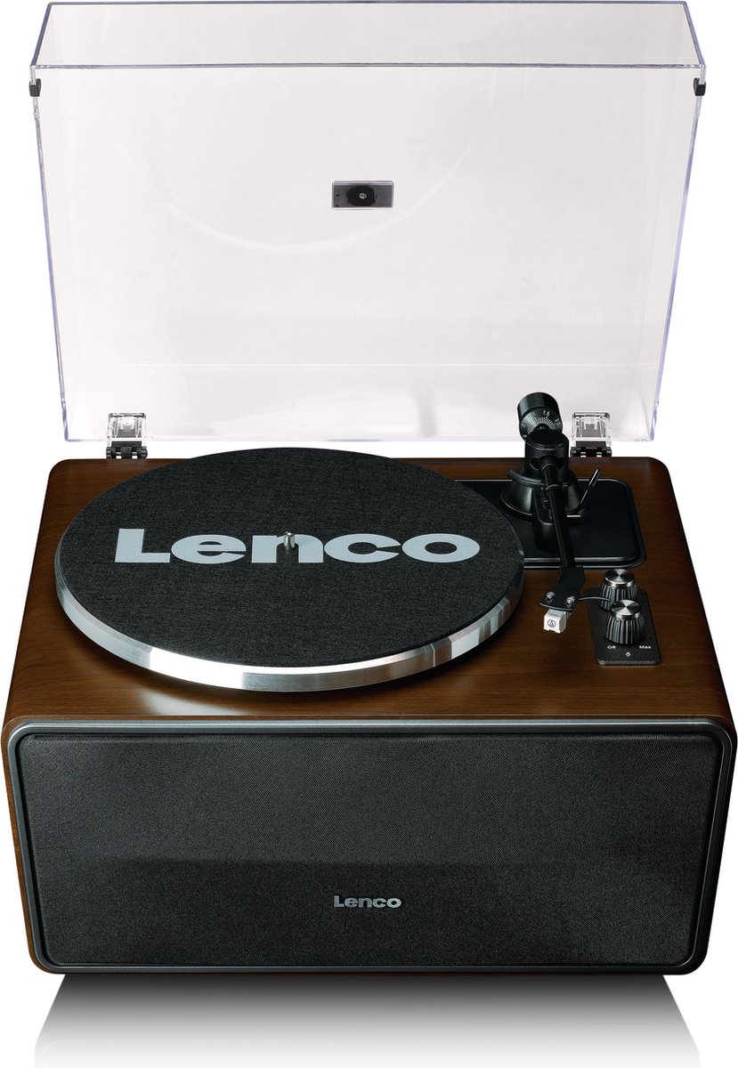Lenco LS-470WA - Hi-Fi Plattenspieler mit Lautsprechern und Bluetooth, Lenco braun