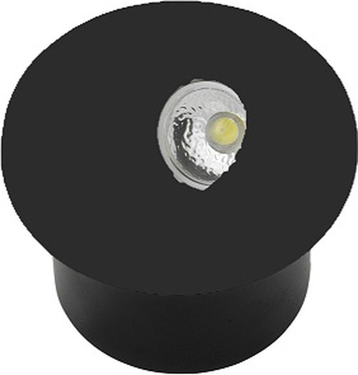 Runder schwarzer LED-Wandspot 3W 4000K schwarz