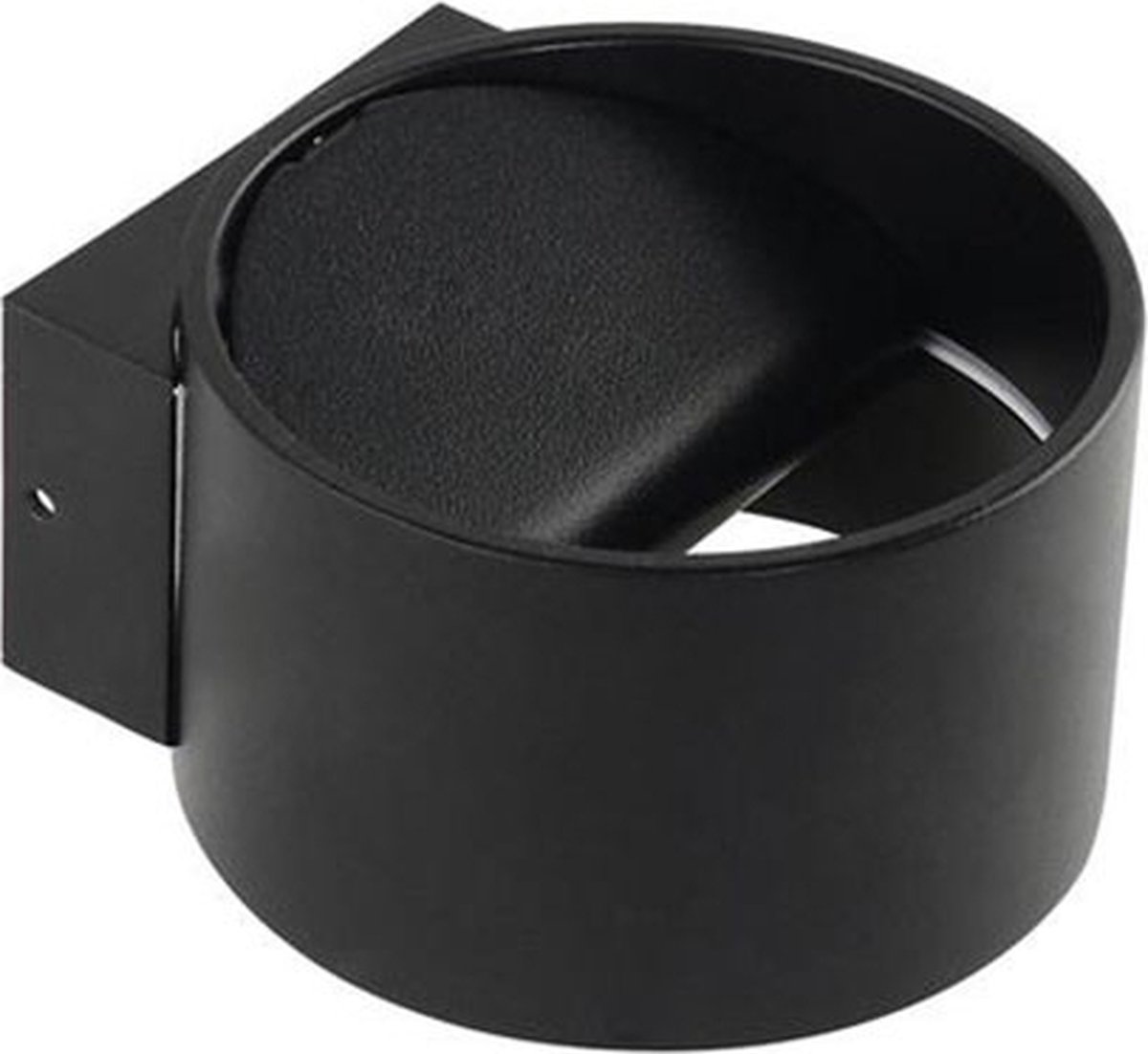Schwarze LED-Wandleuchte 8W (EQ. 64W) 4200K Diam. 100mm schwarz