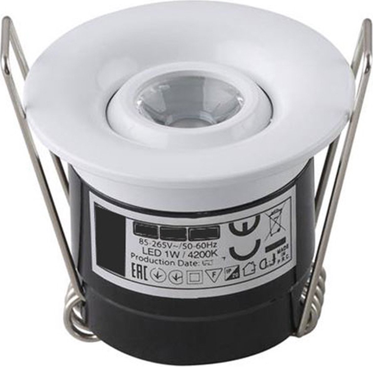 Mini LED-Spot rund schwenkbar 1W (8W) 4200K Weiß weiß