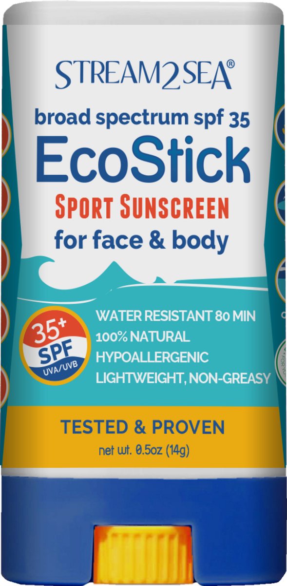 Stream2Sea, Ecostick Sports Sunscreen, Spf 35+, 14G(0.5Oz) blue