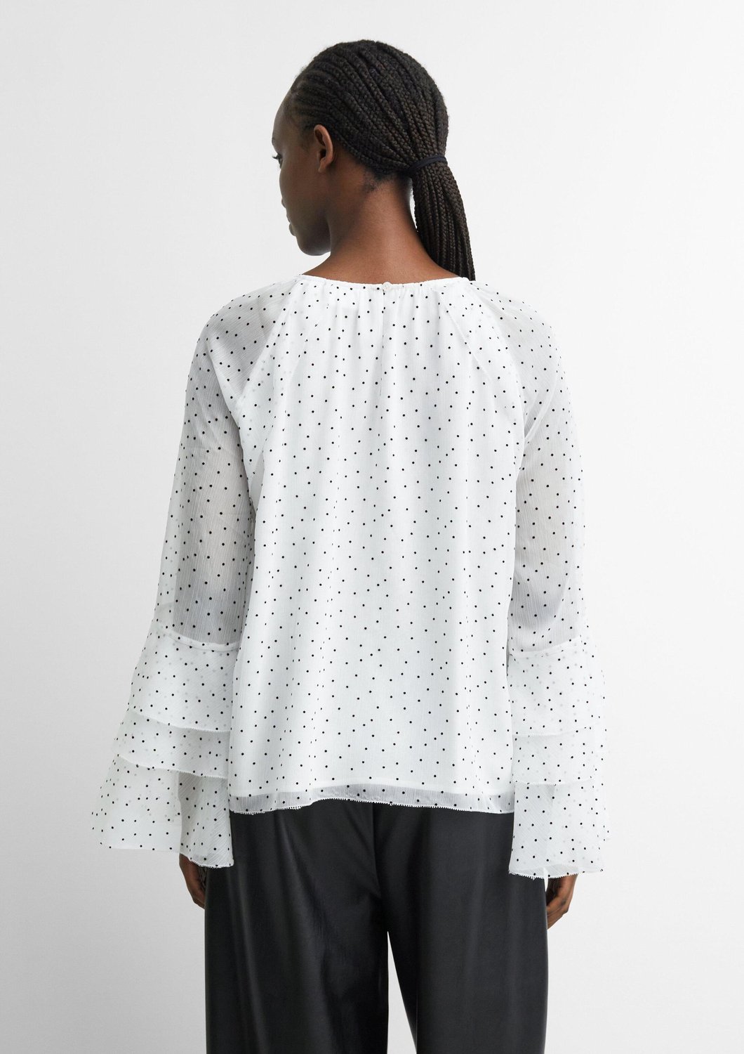 Damenbluse aus Chiffon mit Mini-Punkten COMMA