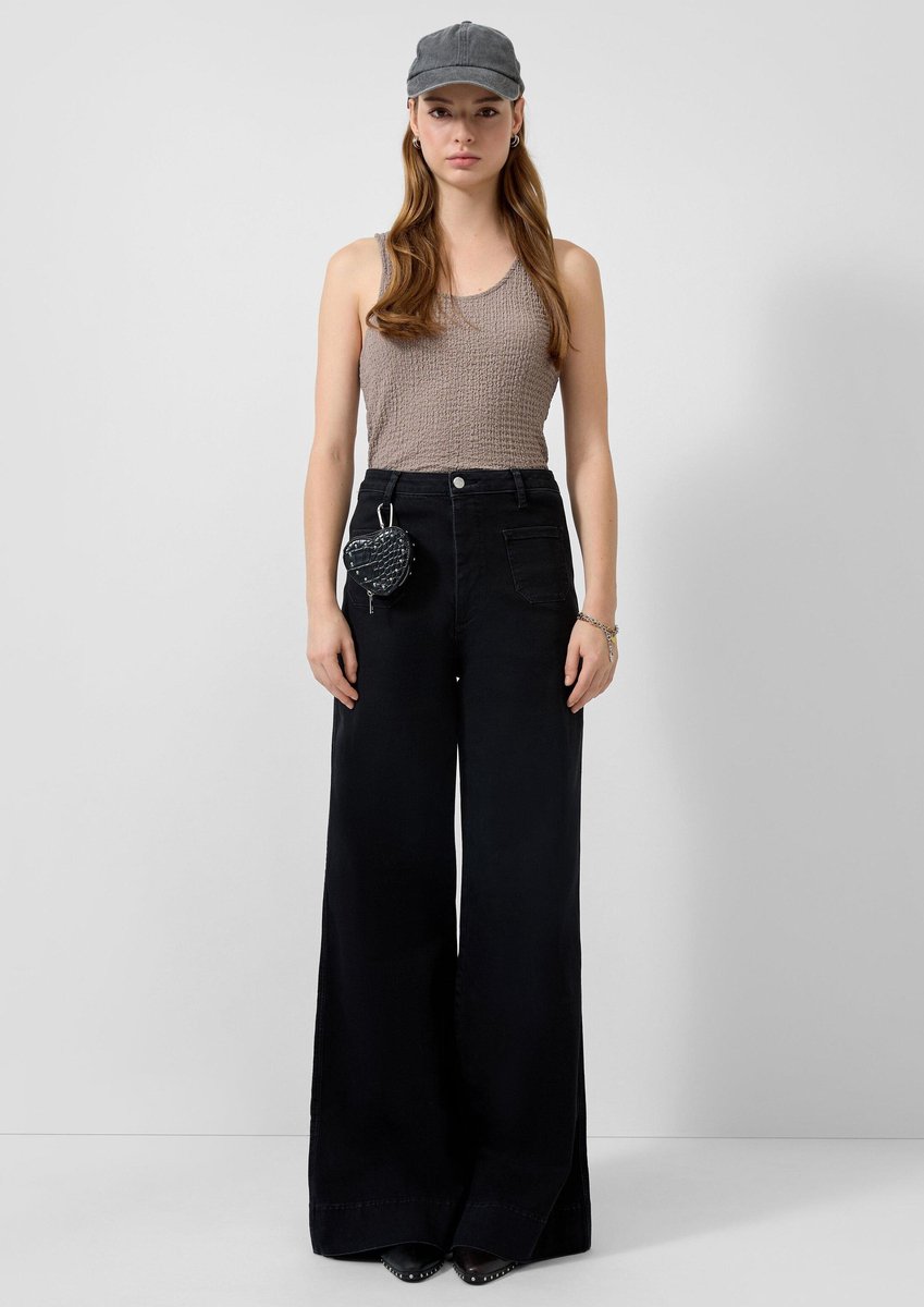 Hochtaillierte Bootcut-Jeans Damen QS stretch