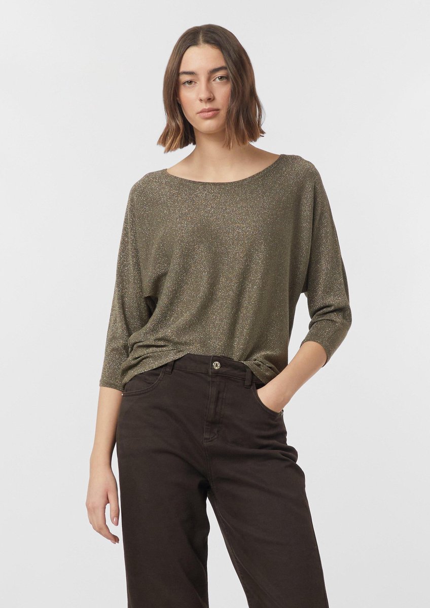 Paillettes Rundhals-Pullover Damen COMMA