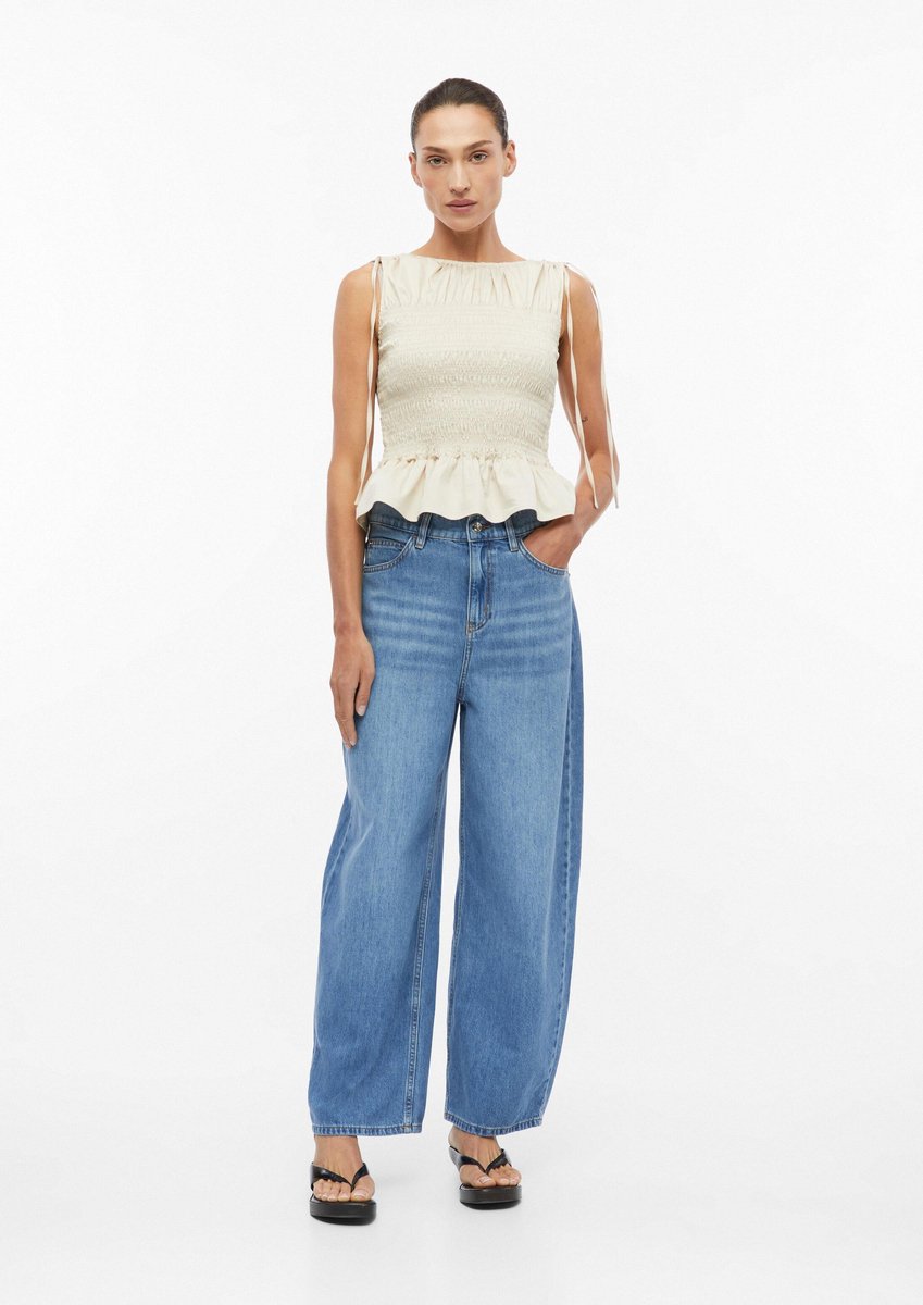 Damen Jeans Loose & Relaxed mit seitlichen Nähten mittel hoch COMMA
