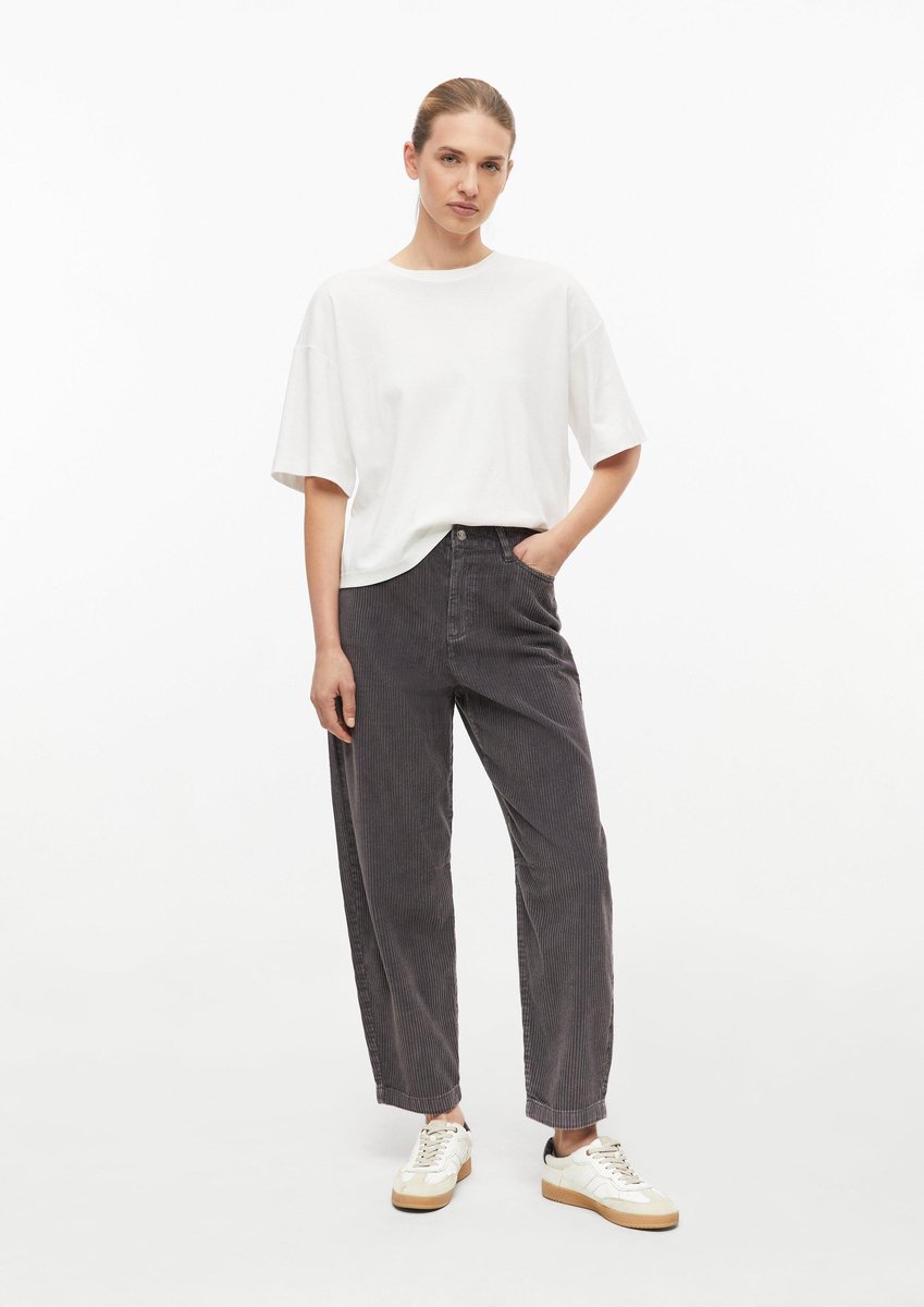 7/8 Hohe Taille Gerade Beine Ausgewaschen Damenhose s.Oliver