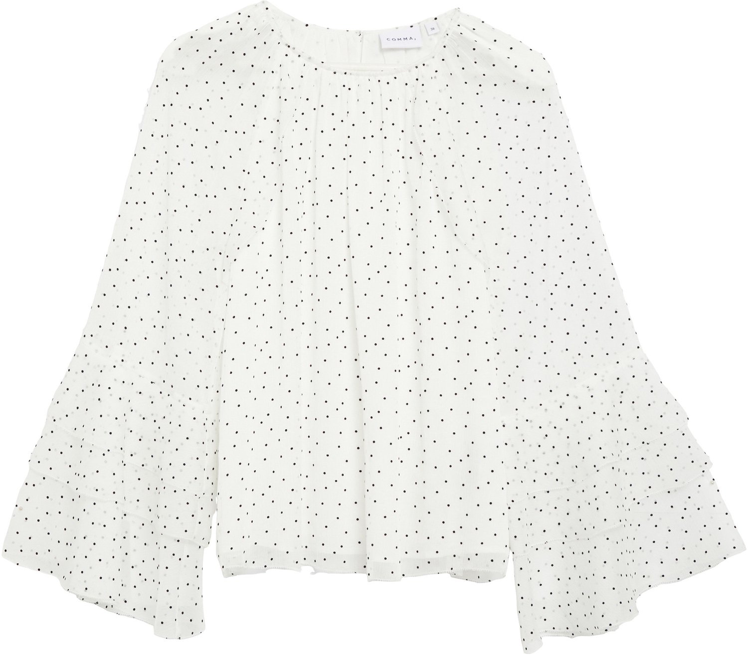 Damenbluse aus Chiffon mit Mini-Punkten COMMA