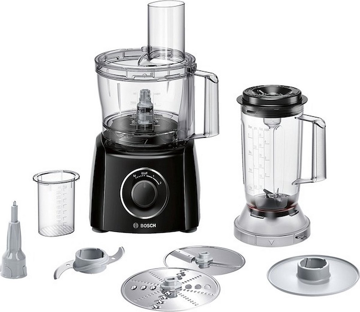 Bosch - Procesador de alimentos, MultiTalent 3, 800W, Negro, MCM3201B