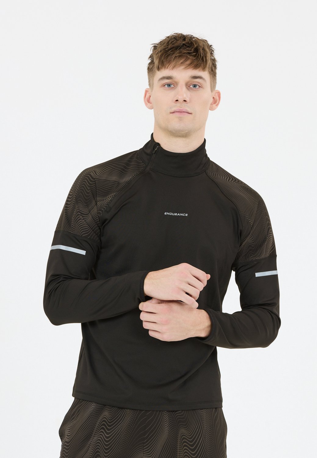 Endurance Rumbia Printed Midlayer T. M Noir Homme