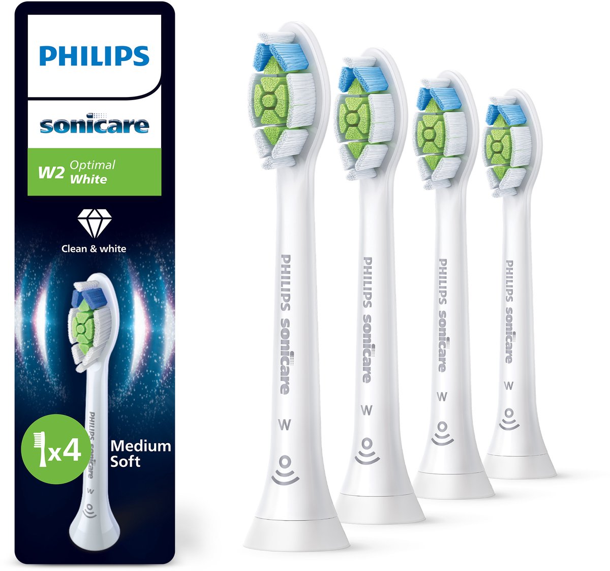 Philips Tandbørstehoveder Sonicare Optimal White - 4 pcs