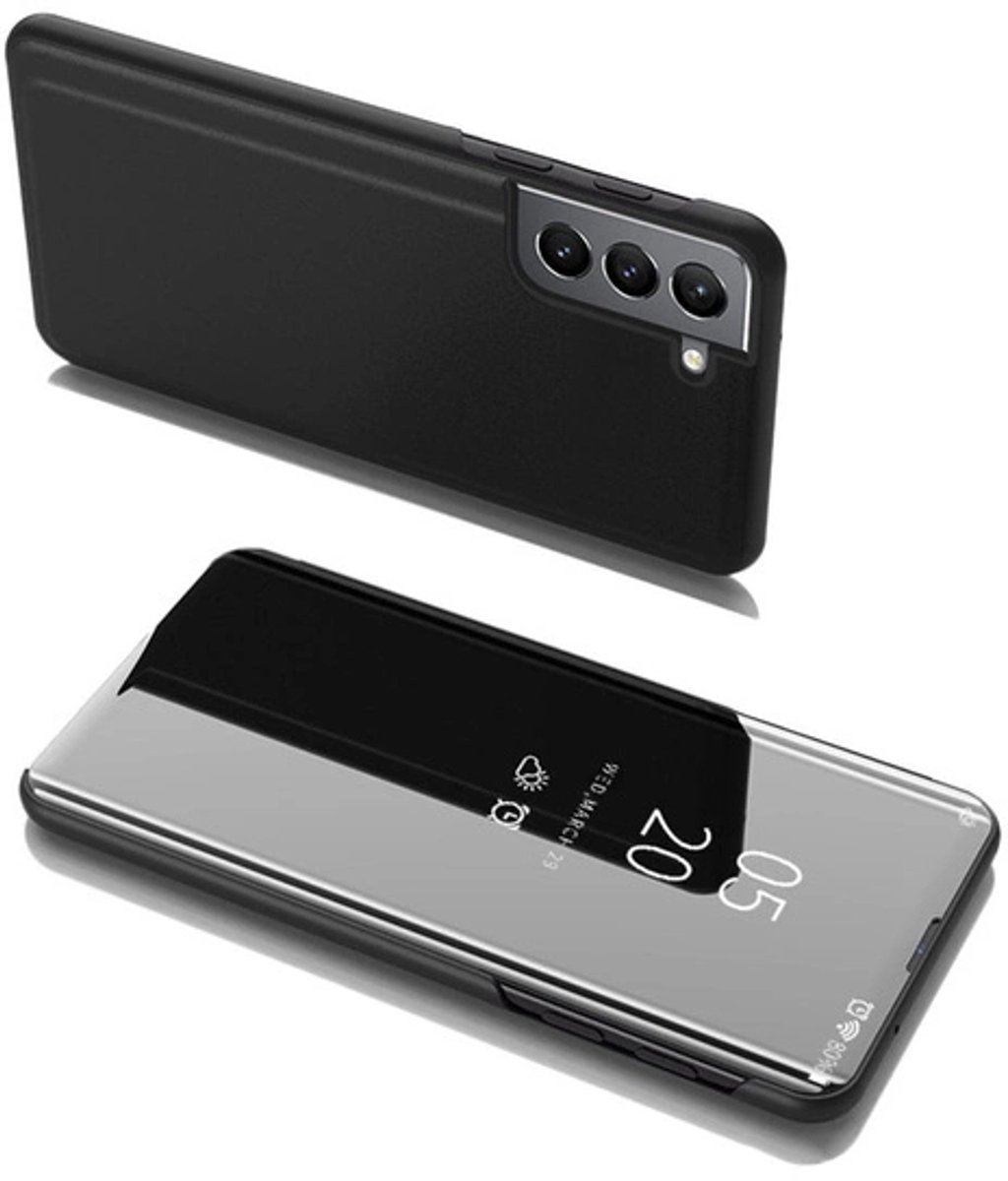 Hurtel Clear View Case Flip Cover for Samsung Galaxy S22 + (S22 Plus) Black