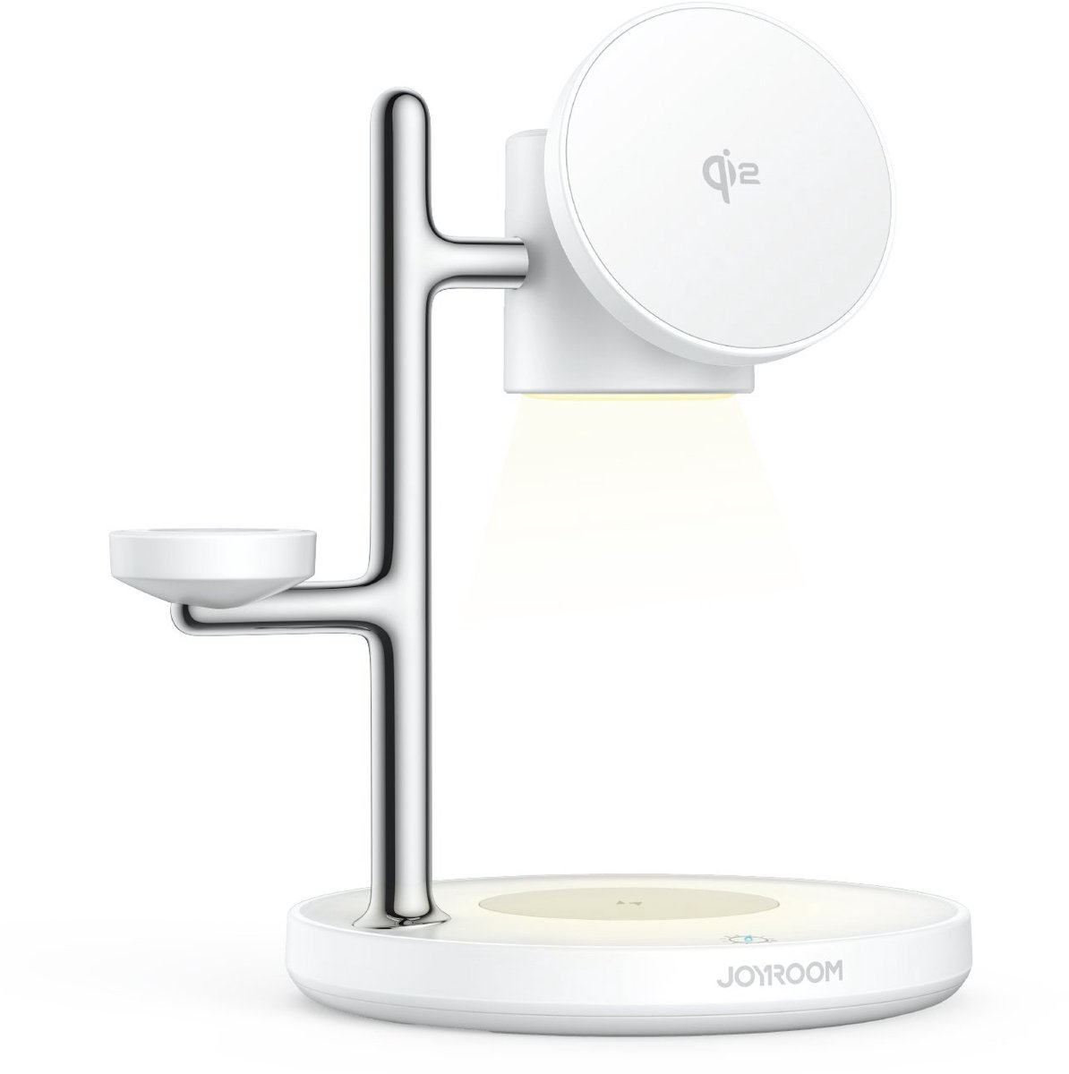 Joyroom JR-W23 Qi2 4-in-1 desktop charger with built-in inductive night light - white