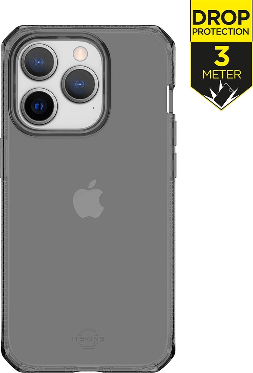 ITSKINS SPECTRUM CLEAR cover for iPhone 14 Pro®. Smoke