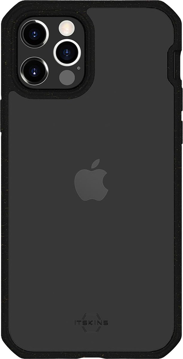 ITSKINS FERONIABIO PURE Cover for iPhone 12 Pro Max®. Black and transparent