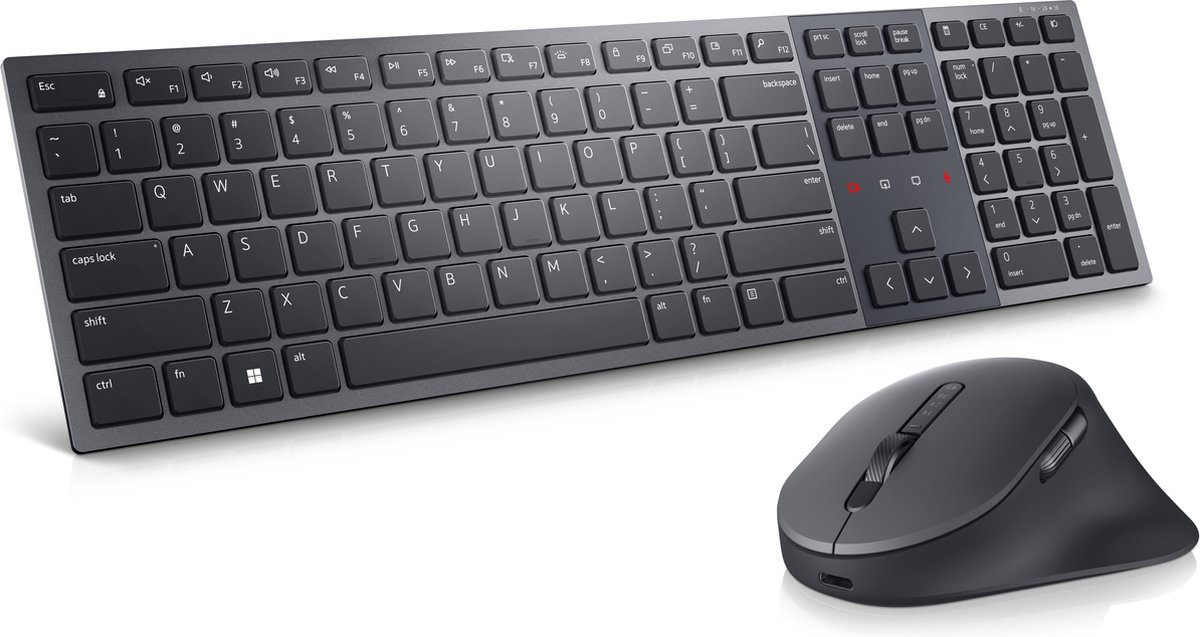 Dell Premier Collaboration Keyboard and Mouse Nordic - Tastatur & Mus sæt - Nordisk - Grå