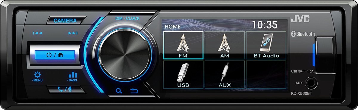 JVC KD-X561DBT - digital receiver - display 3" - in-dash unit - Single-DIN