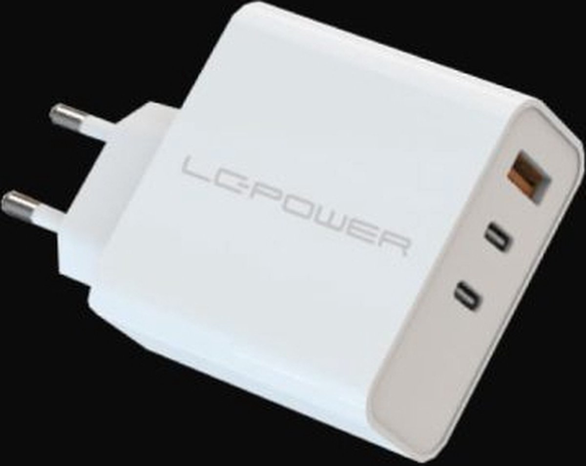 LC Power LC-GAN-65 power adapter - GaN - USB Type A 2 x USB-C - 65 Watt