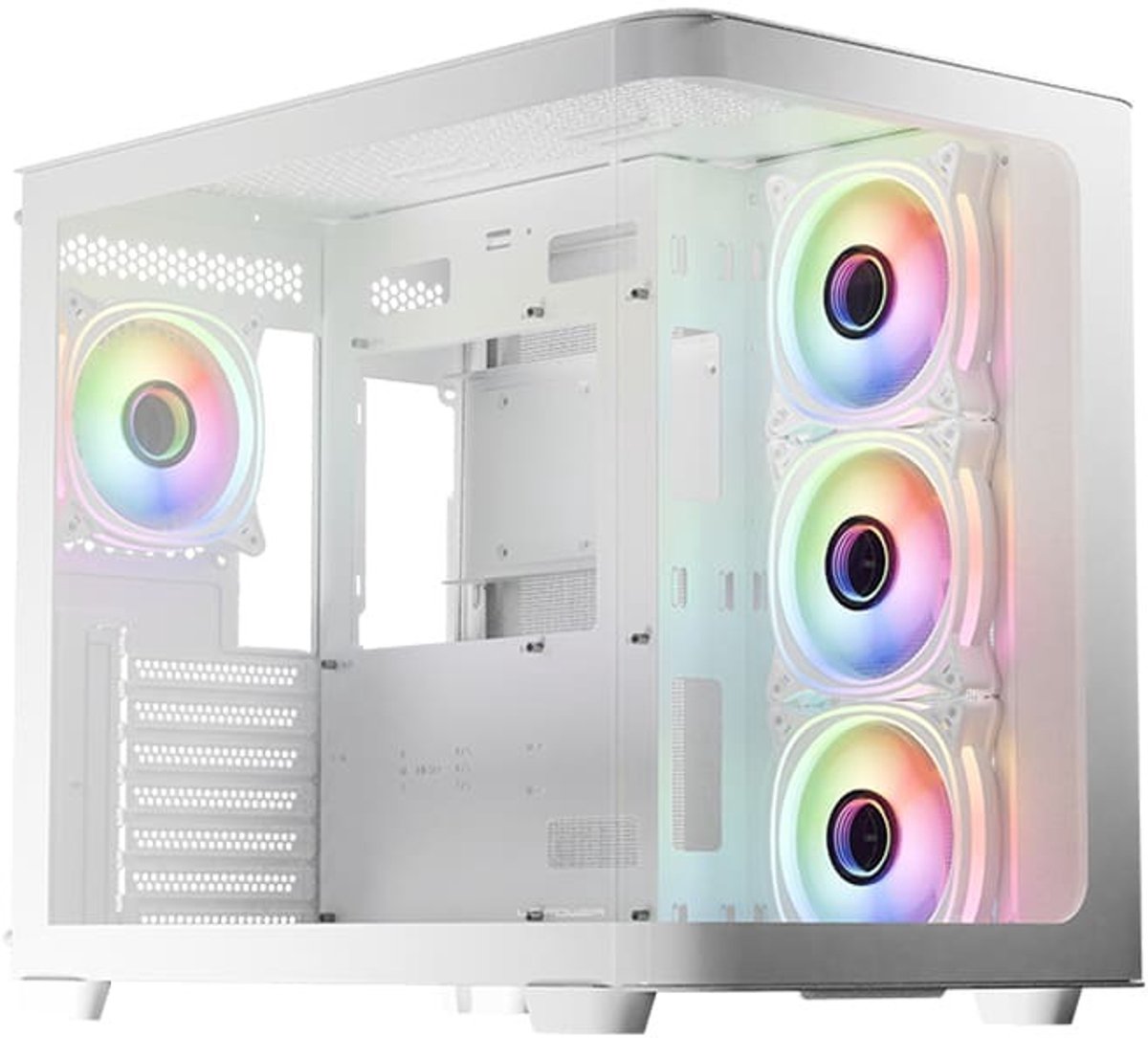 LC Power Gaming 8001W Pro-Storm Light - Kabinet - Tower - Hvid
