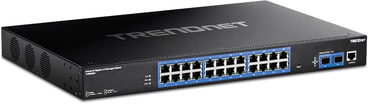 TRENDnet TI-RG262i - Version v1.0R - switch - industrial L2 - 26 ports - Managed - rack-mountable - TAA Compliant
