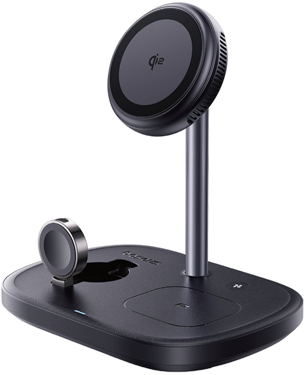 Baseus EnerFill FS41 3-in-1 Cooling Wireless Charger with EU Plug 45W and USB-C to USB-C Cable - Black