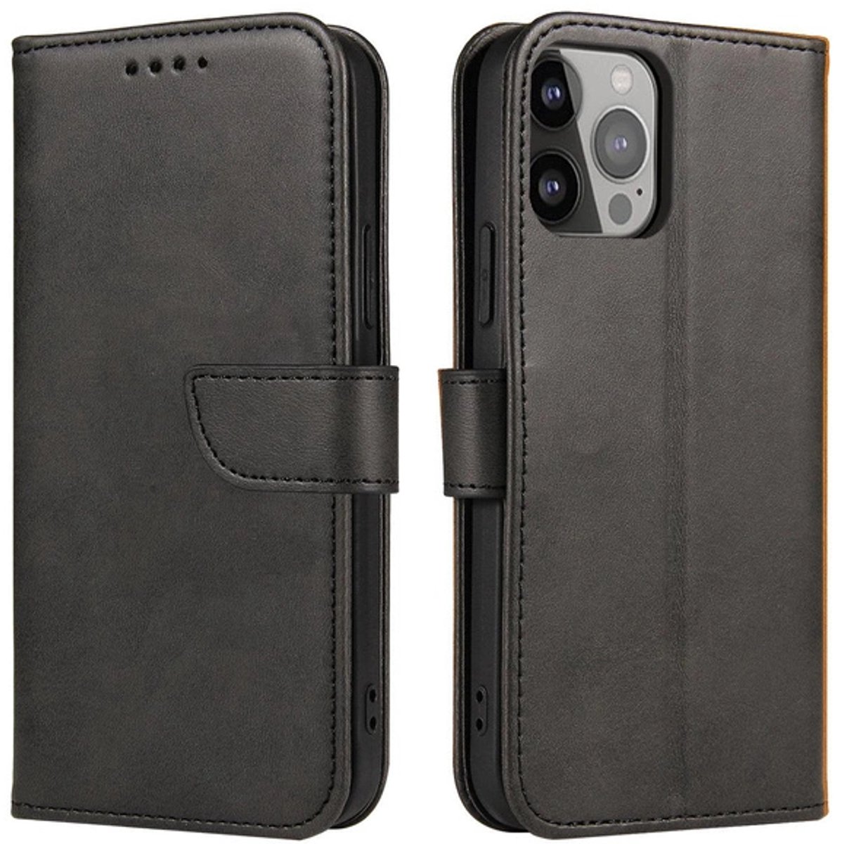 Hurtel Magnet Case Cover for TCL 20L Flip Cover Wallet Stand Black