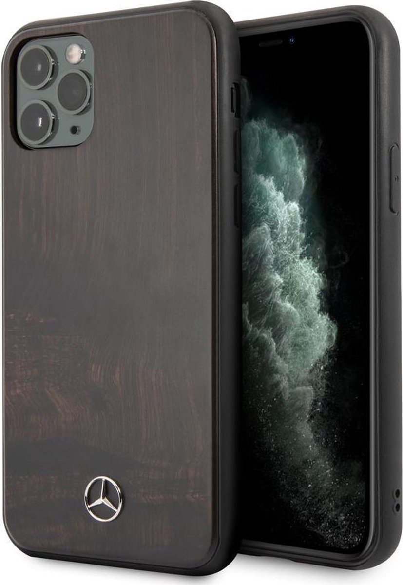 Mercedes Wood Line Rosewood iPhone 11 Pro Case - Brown
