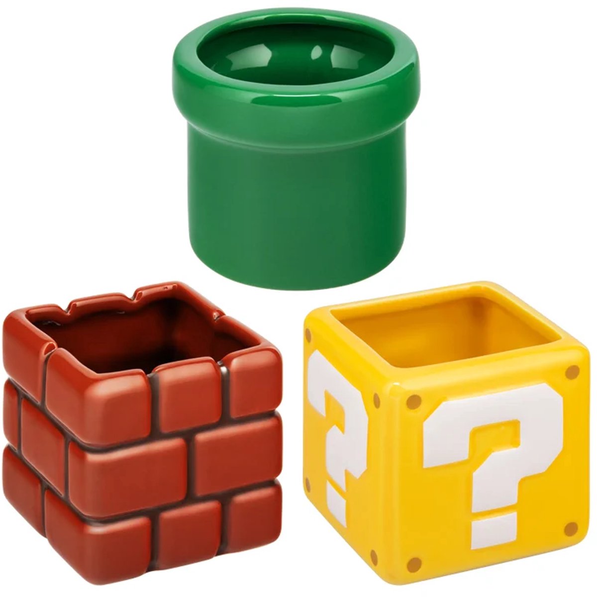 Paladone - Super Mario Set of 3 Shaped Snack Bowls