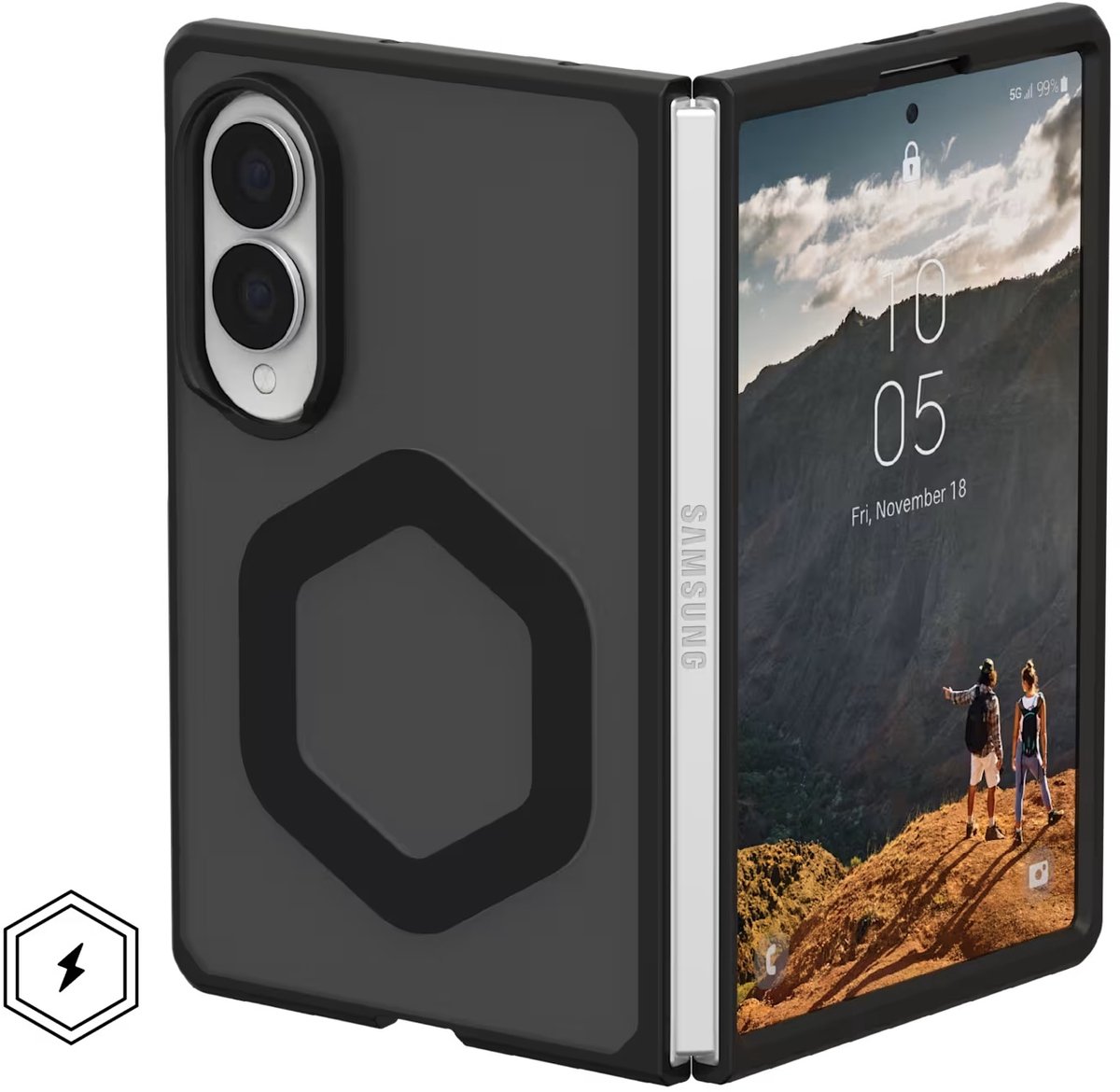 UAG Mouve Protection décran Samsung Galaxy Z Fold8 cendre avec module magnétique 214562113131