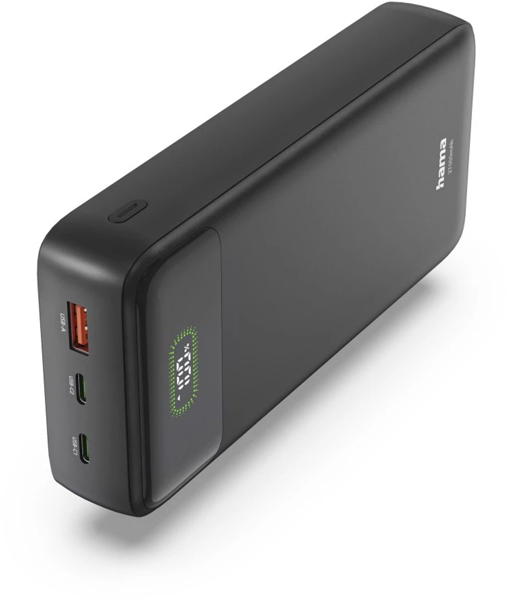 Hama Powerbank (batterie supplémentaire) 27000 mAh Quick Charge 3.0 LiPo anthracite affichage du statut