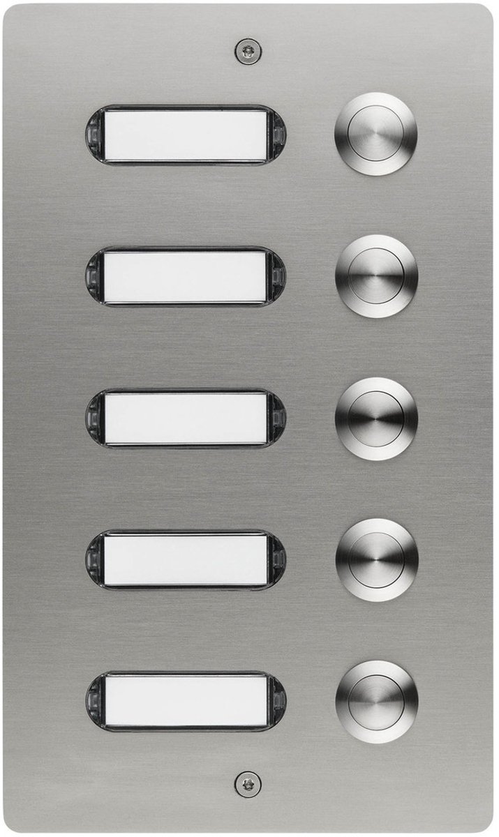 Grothe 55405 Bouton de sonnette avec porte-nom acier inoxydable V2A