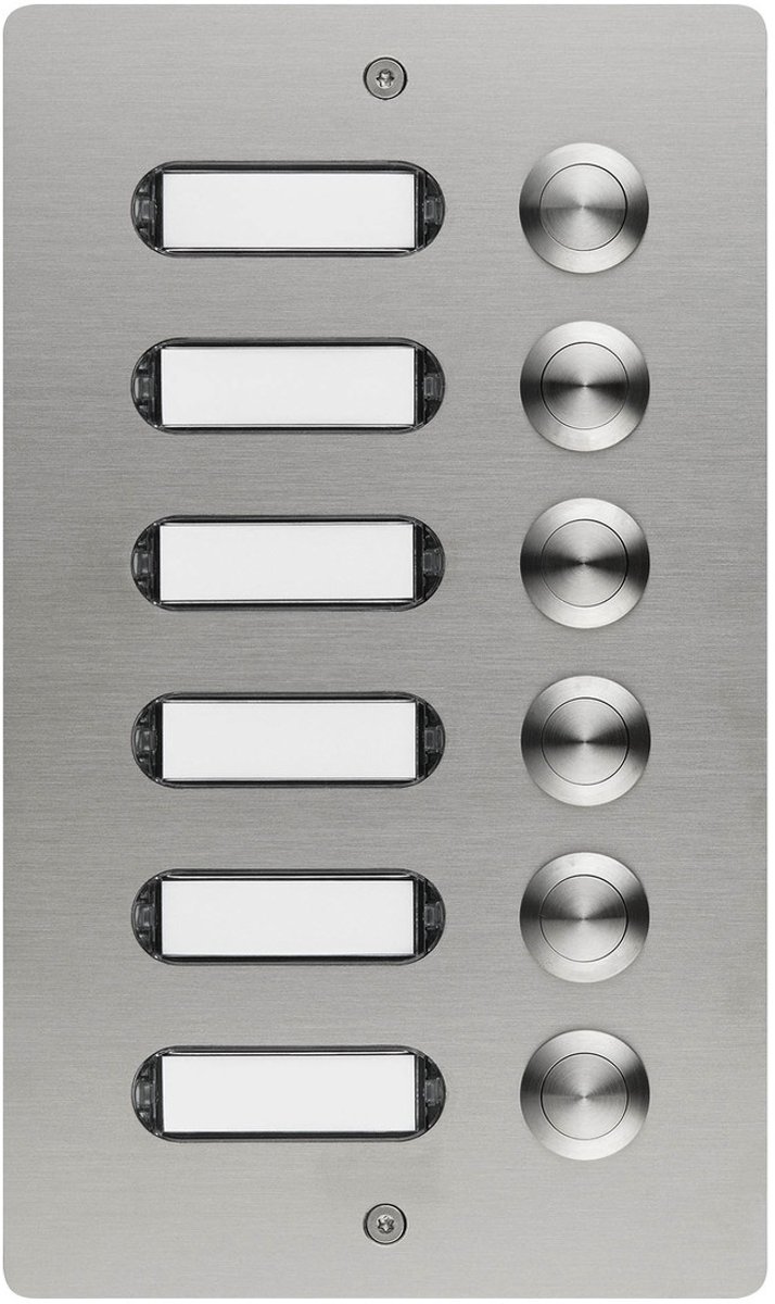 Grothe 55406 Bouton de sonnette avec porte-nom acier inoxydable V2A