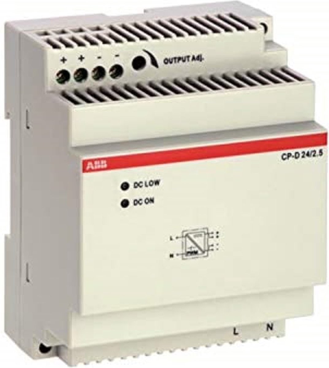 ABB 1SVR427044R0200 Alimentation rail DIN 24 V 2.5 A 60 W Nbr. de sorties:1 x Contenu 1 pc(s)