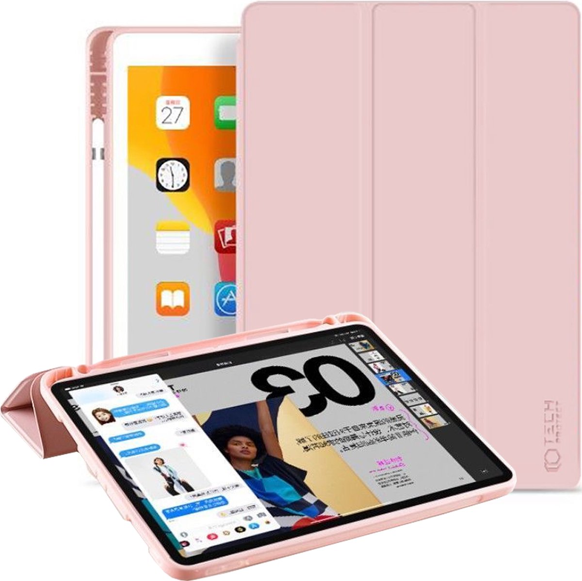 Tech-Protect SC Pen Case for iPad 10.2" 2019-2021 - Pink