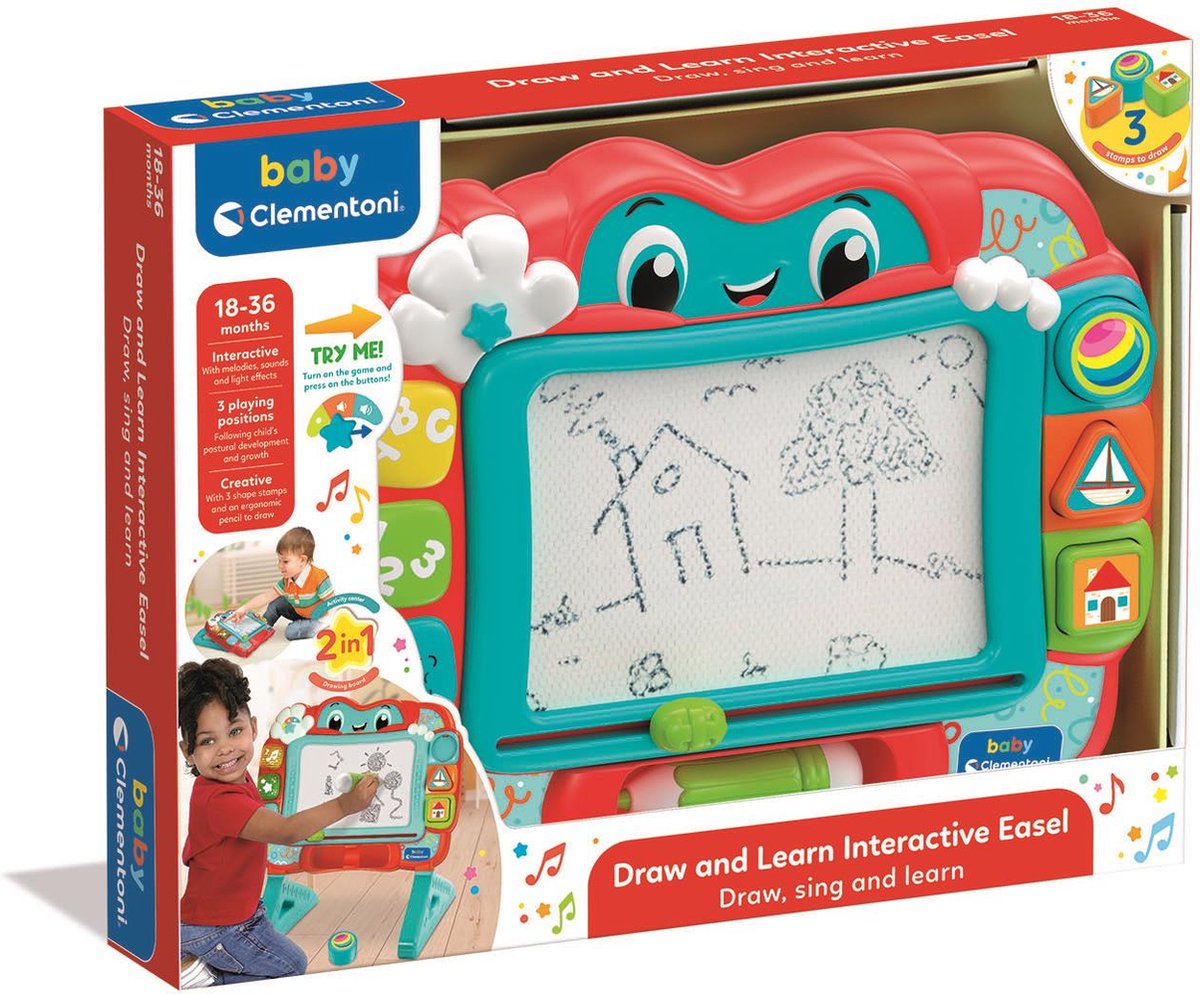 Clementoni Baby - Magnetic Drawing Board Donkey