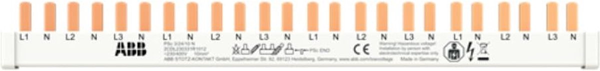 ABB 2CDL230331R1012 Rail de phase 3Ph, 24 broches 10qmm PSC 3/24/10 N Rail de phase 10 mm² 63 A 1 pc(s)