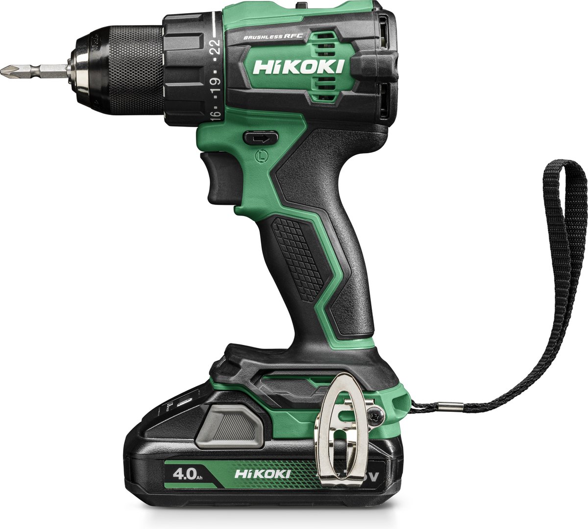 Perceuse-visseuse sans fil HiKOKI DS18DE DS18DEWHZ 18 V 4 Ah Li-Ion + 2 batteries, + chargeur, + mallette