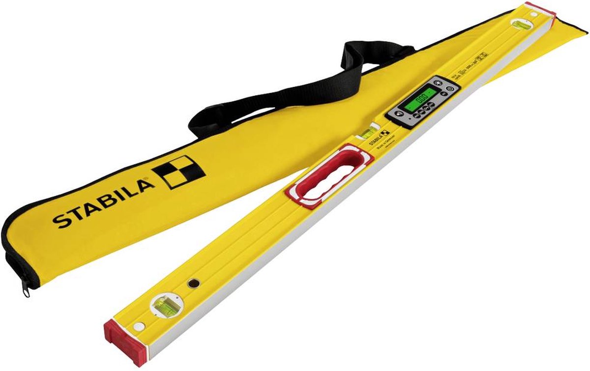 Stabila TECH 196 DL 19827 Niveau à bulle numérique avec système anti-glissement, avec sacoche 100 cm 0.5 mm/m