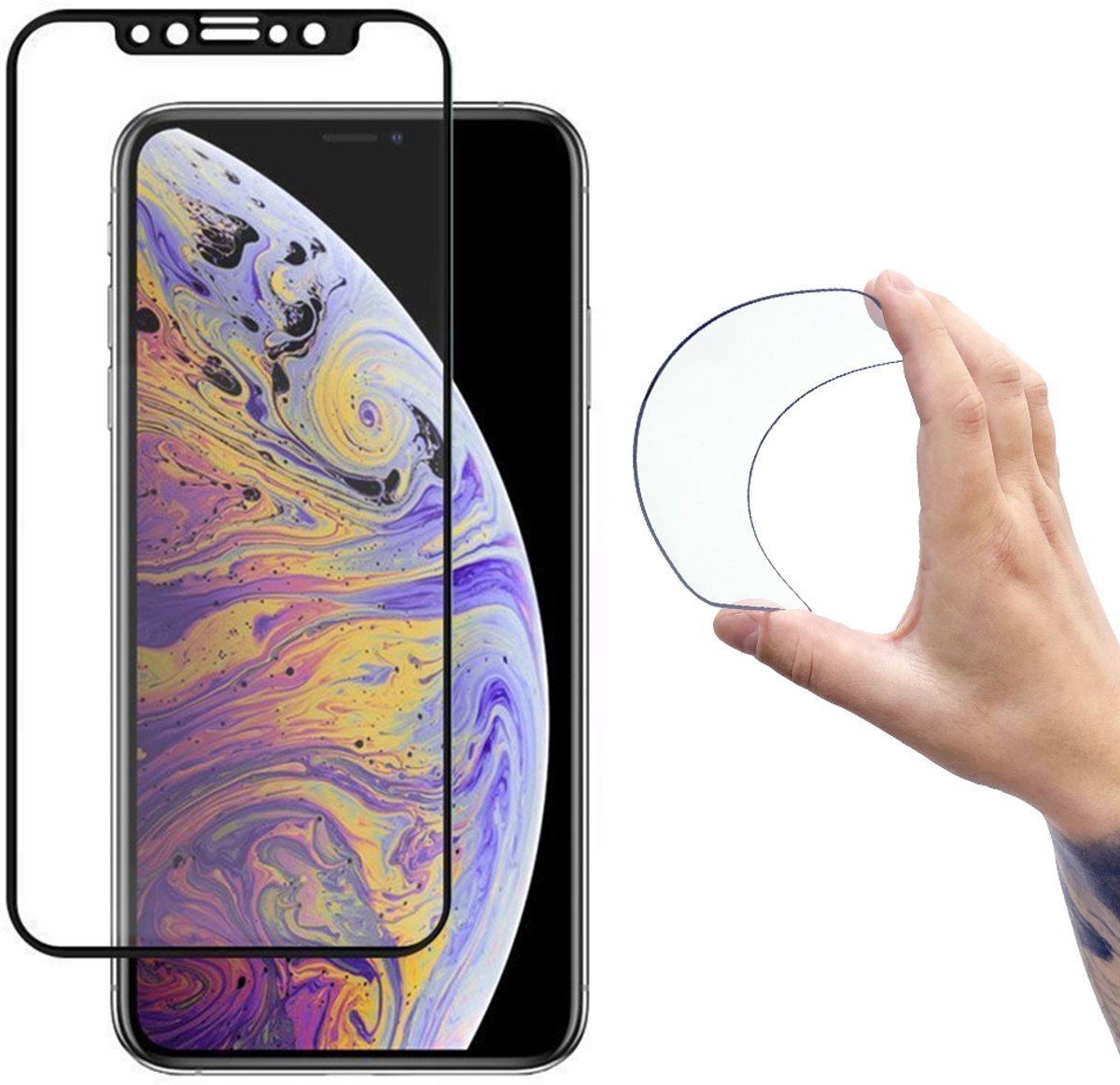 Wozinsky Full Cover Flexi Nano Glass Film Tempered Glass With Frame iPhone 13 Mini Clear