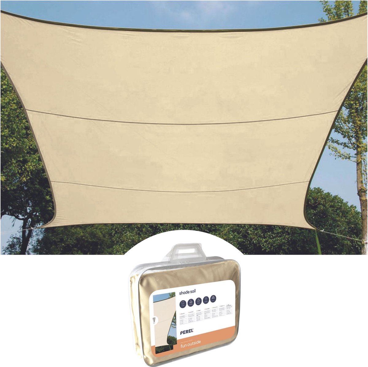 Perel GSS4360 Voile solaire sun sails 3600 mm x 3600 mm 1 pc(s)