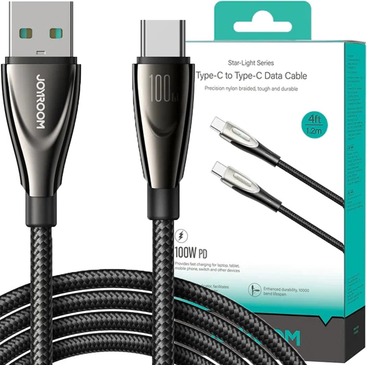 Joyroom Pioneer Series SA31-AC6 USB-A / USB-C Cable 100W 1.2m - Black