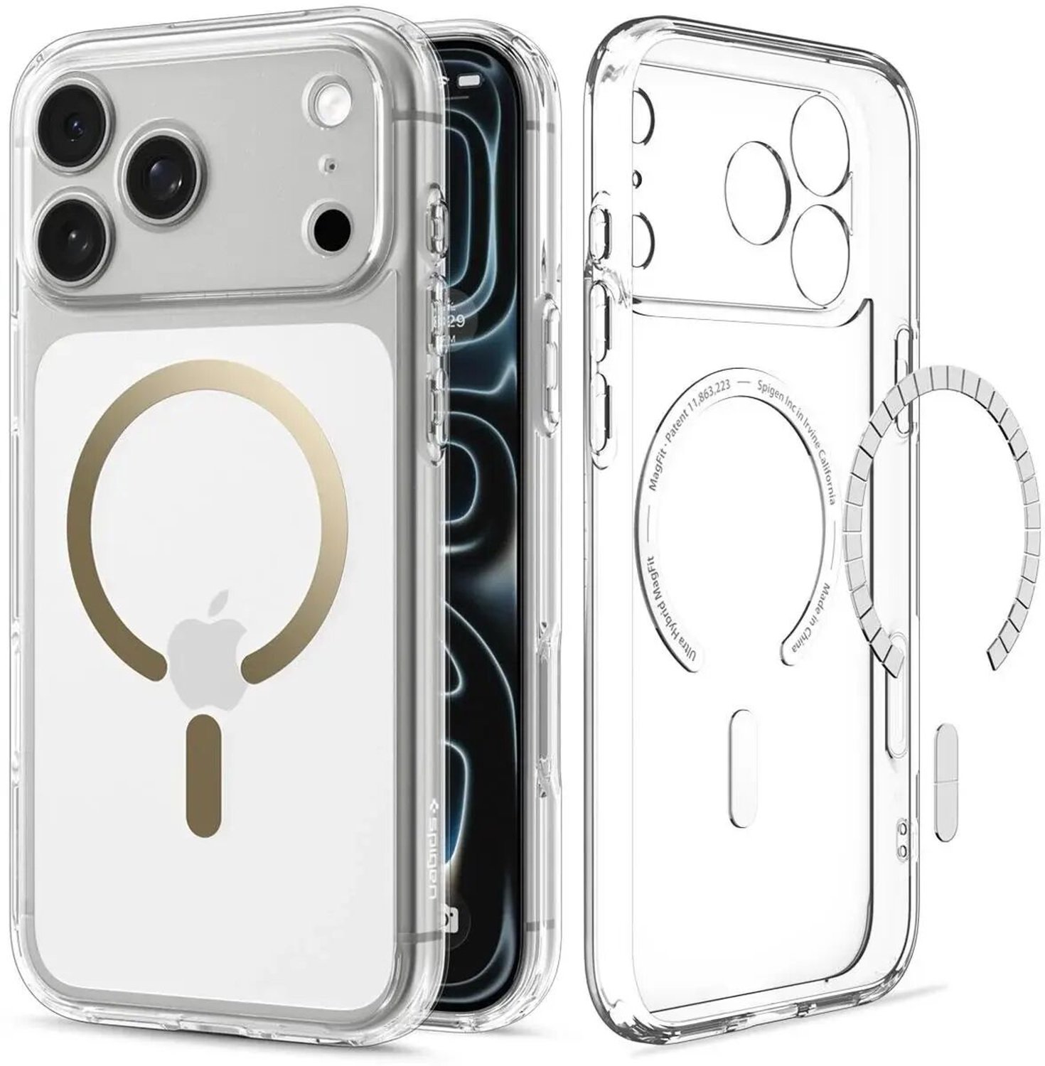 Spigen Ultra Hybrid MagSafe - clear gold - iPhone 18 Pro Max/17 Pro Max