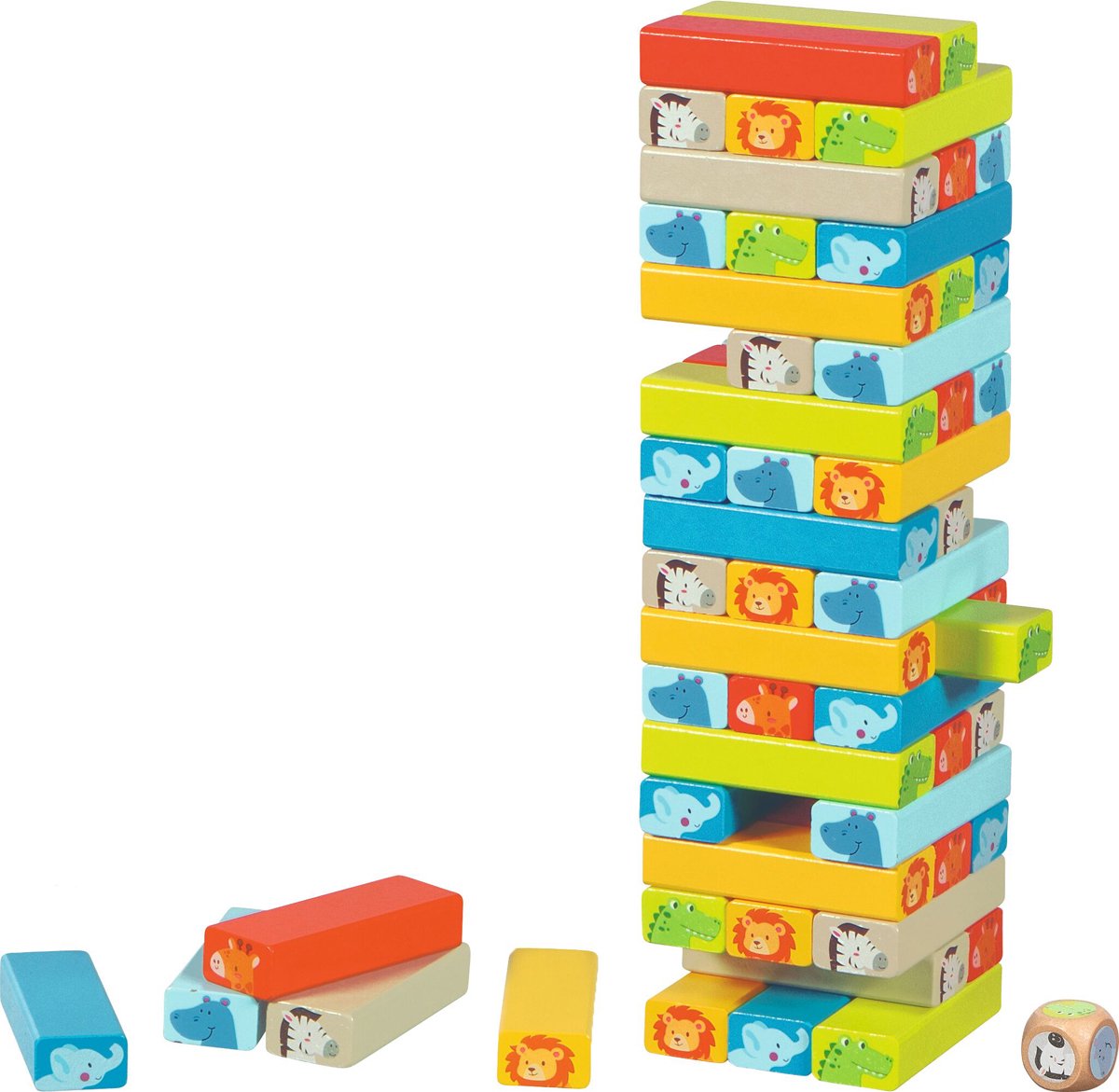 Goki Wooden Stacking Game with Animal Motifs