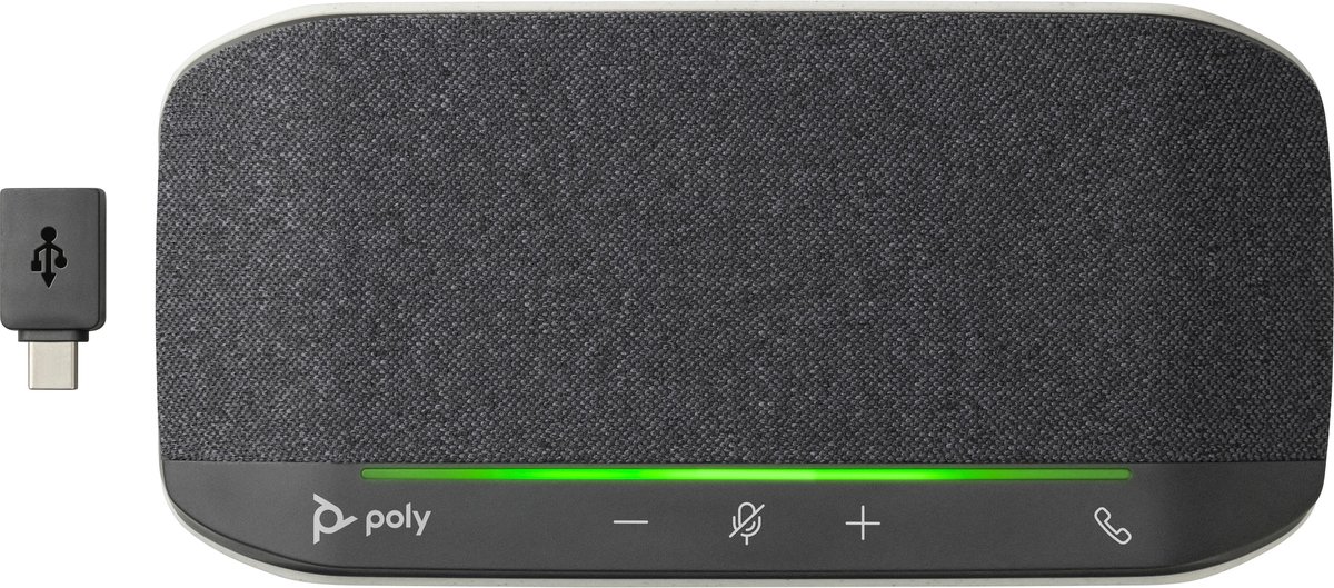 HP Poly HP Poly Sync 10 USB-A USB-C Speakerphone Haut-parleur de conférence argent