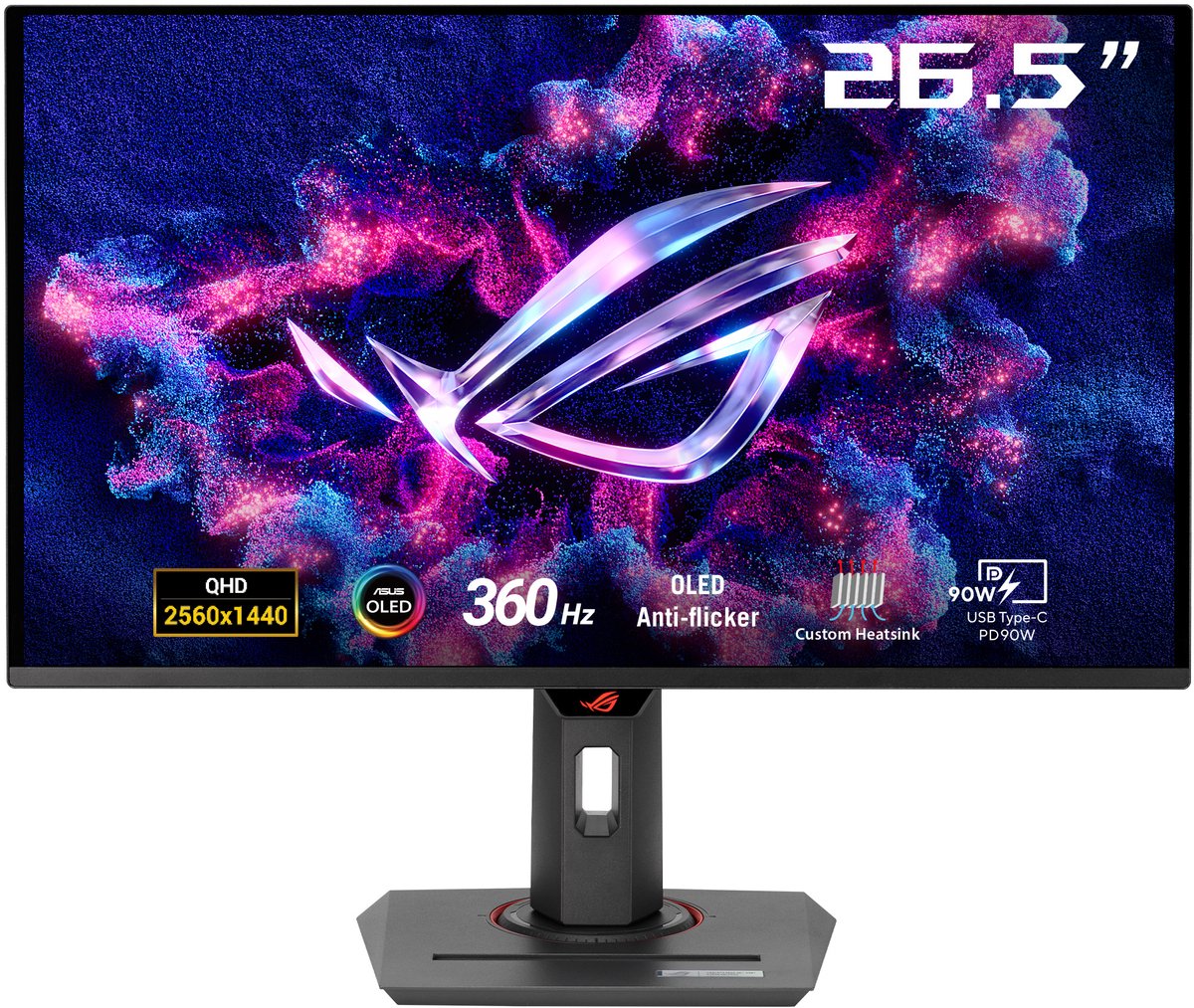 26.5" ASUS ROG Strix OLED XG27ACDNG - 2560x1440 (QHD) - 360 Hz - QD-OLED - KVM switch