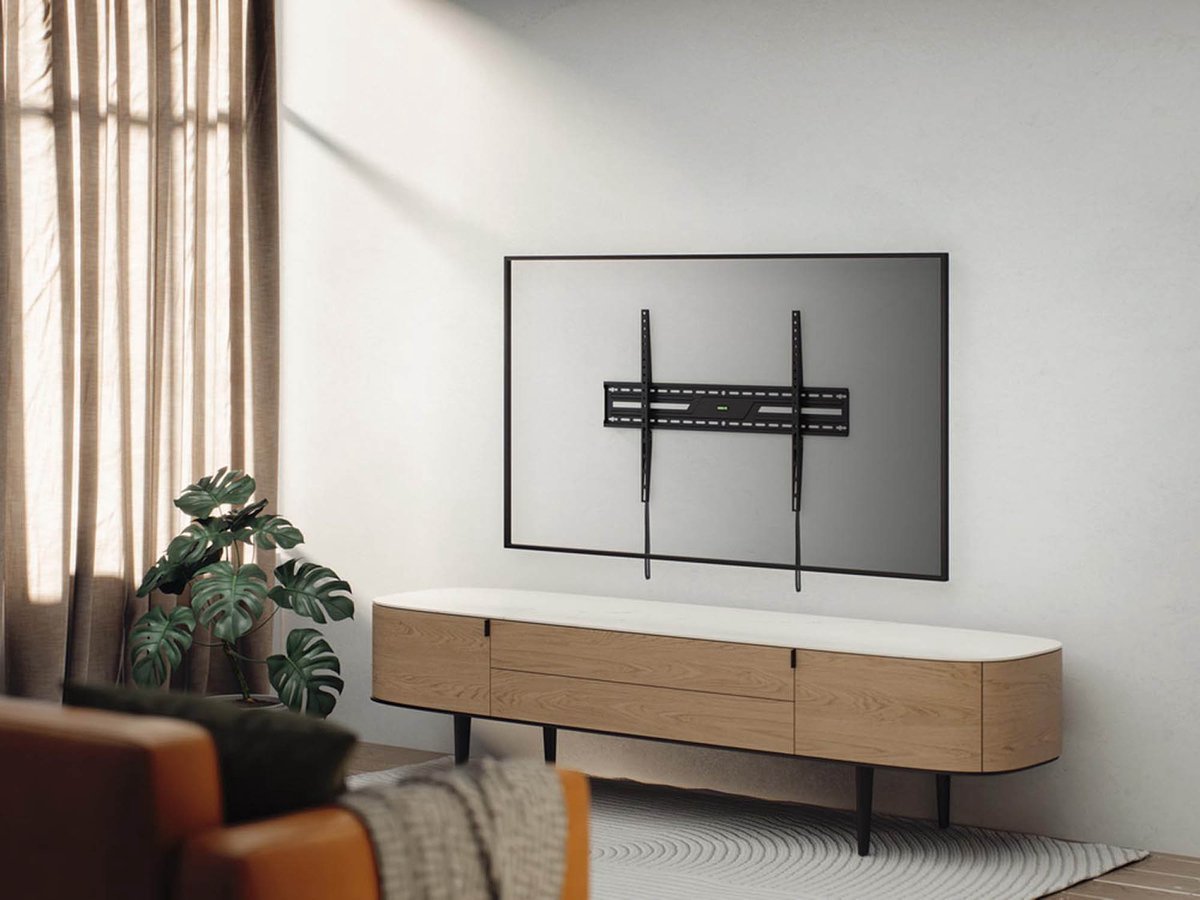 Gembird mounting kit - fixed - for LCD display - fine texture black - Maks 75 kg - Maks størrelse 100"