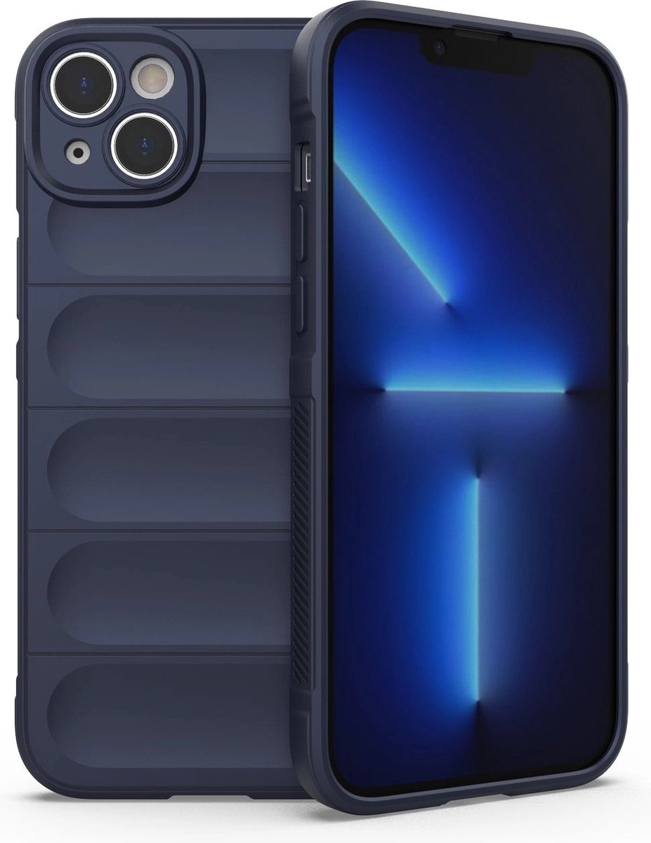 Hurtel Magic Shield Case for iPhone 14 Plus Flexible Armored Dark Blue Cover