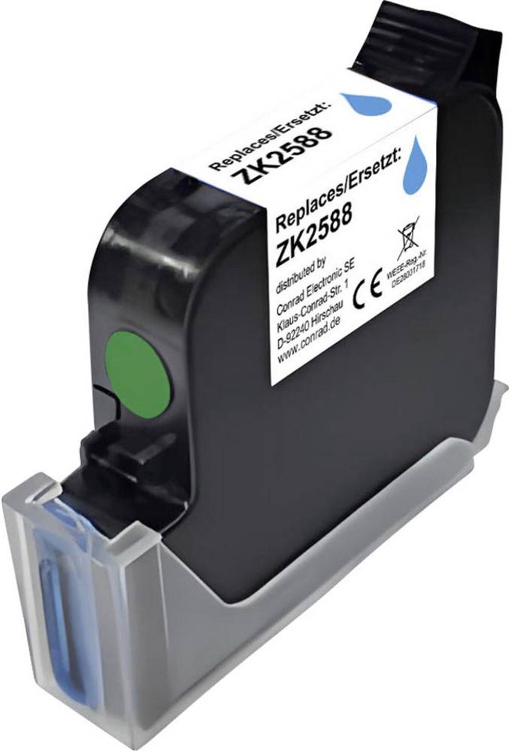 Renkforce Encre remplace Renkforce ZK2588 compatible vert Solvent ink cartridge RF-7593190
