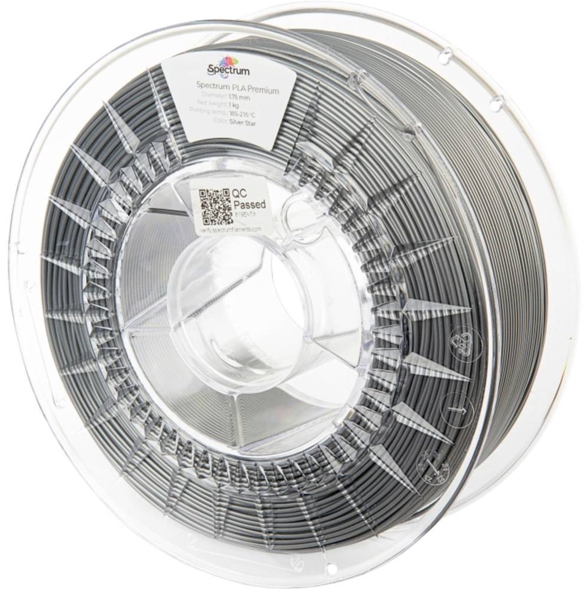 Spectrum 3D Filament / PLA Premium / ⌀ 1.75 mm / Silver Star / 1 kg
